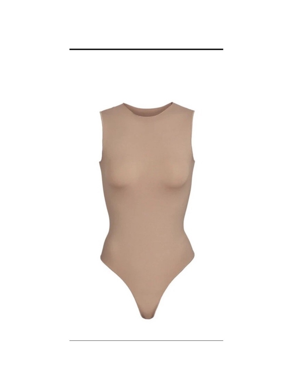 SKIMS Sleeveless High-Cut Bodysuit in Nude Taupe